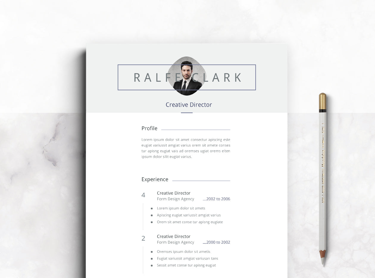 Free Minimal CV and Resume Template in Illustrator (AI) Format