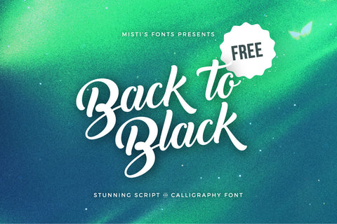 Back to Black - Free Script & Calligraphy Font