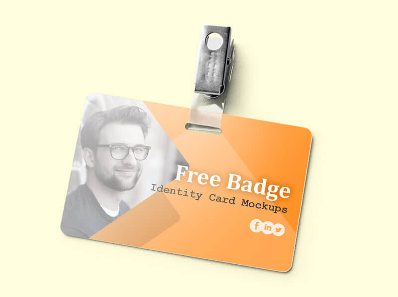 Free Badge Identity Card Mockups