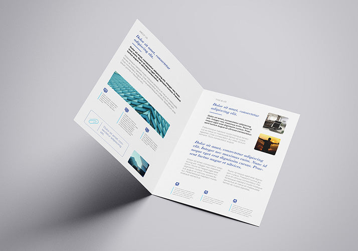 Free Collection of 4 x A4 Bifold Brochure Mockups