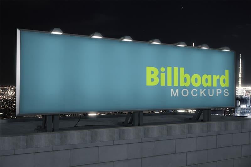 Free Display Sign and Billboard Mockups