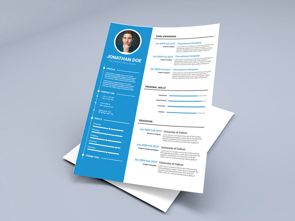 Free Timeline CV Resume Template with Cover Letter in Illustrator (AI) and Microsoft Word (DOC) Formats
