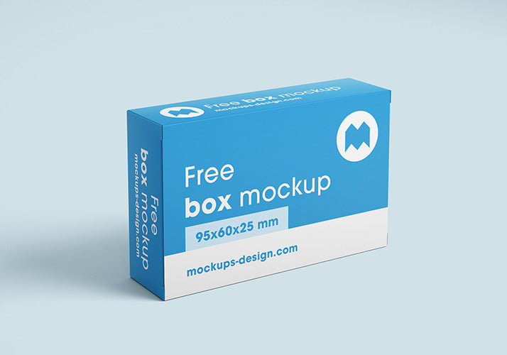 Free Pharmacy or Pill Box Package Mockup or 56x60x25 mm