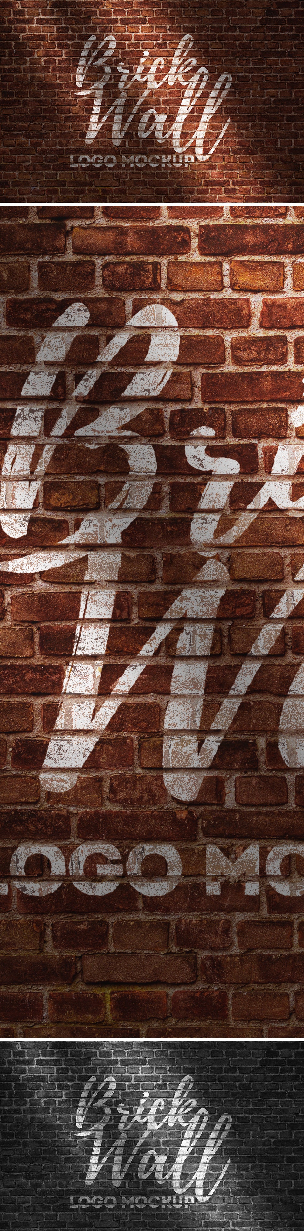 Free Brick Wall Logo Mockup