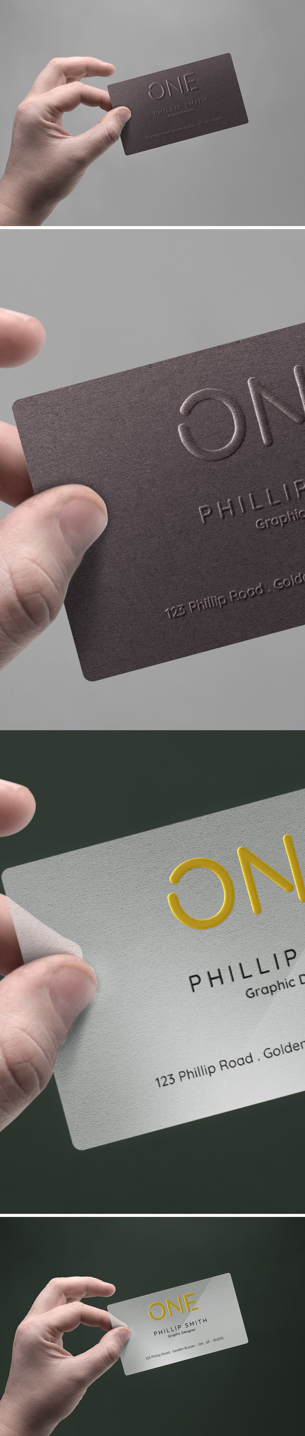 Free Realistic Business Card In Hand Mockup
