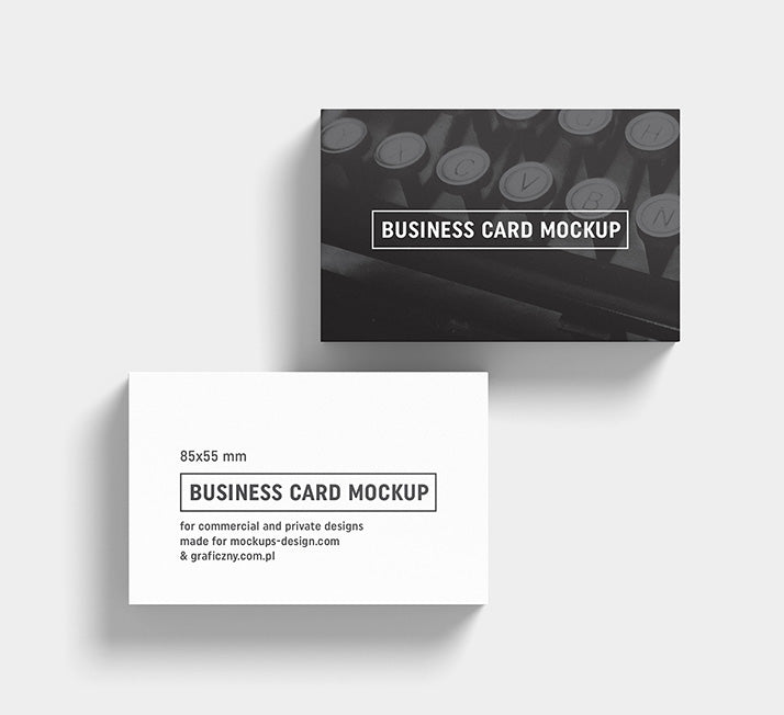 Free Big Collection of 6 Business Card Mockups 85x55 mm