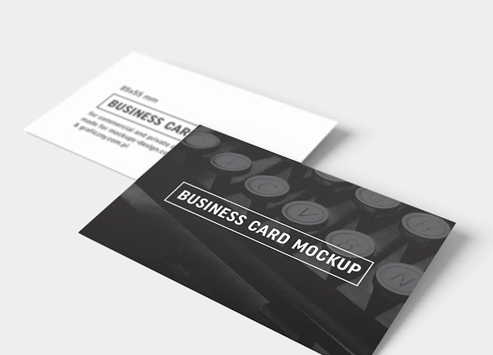 Free Big Collection of 6 Business Card Mockups 85x55 mm