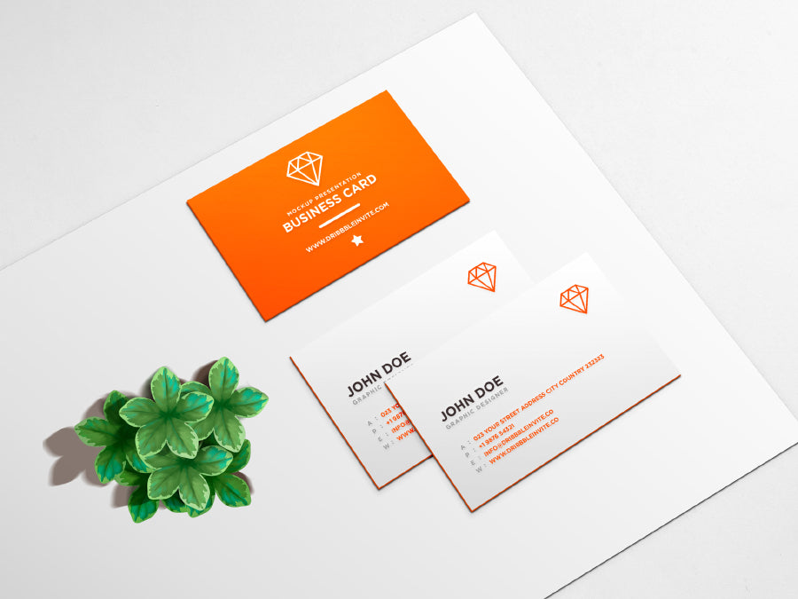 Free Clean Business Card PSD Mockup