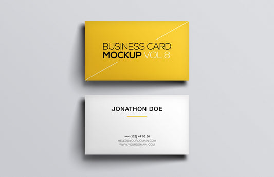 Free Set of Two Business Card Mockups