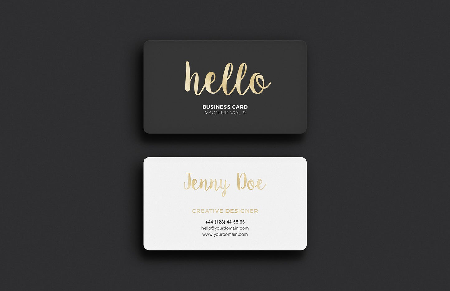 Free Black and White Business Card Versions (Mockup)