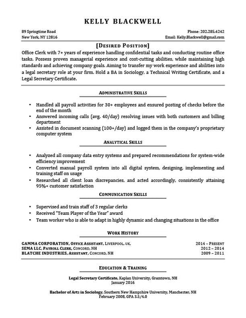 Free Career Changer Resume Templates in Microsoft Word Format ...