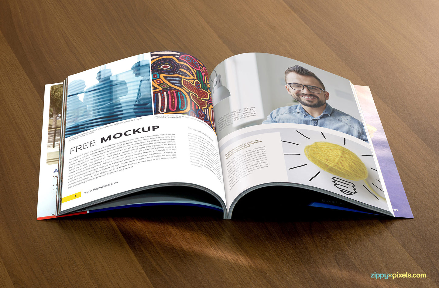 Free Realistic Catalog Brochure Mockup PSD