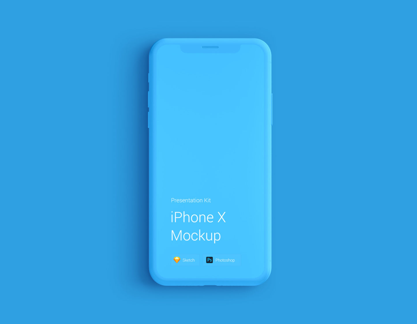 Free iPhone X Mockup with Changeable Color