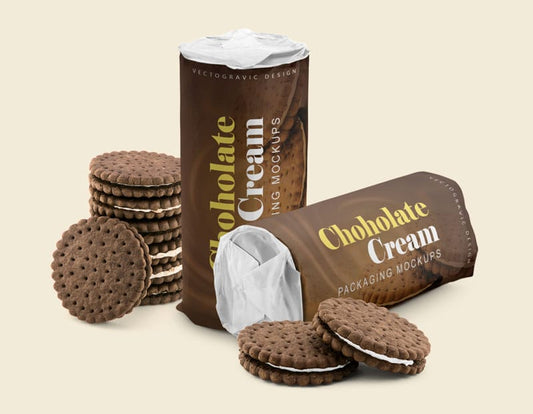 Free Chocolate Cream Packaging Mockup