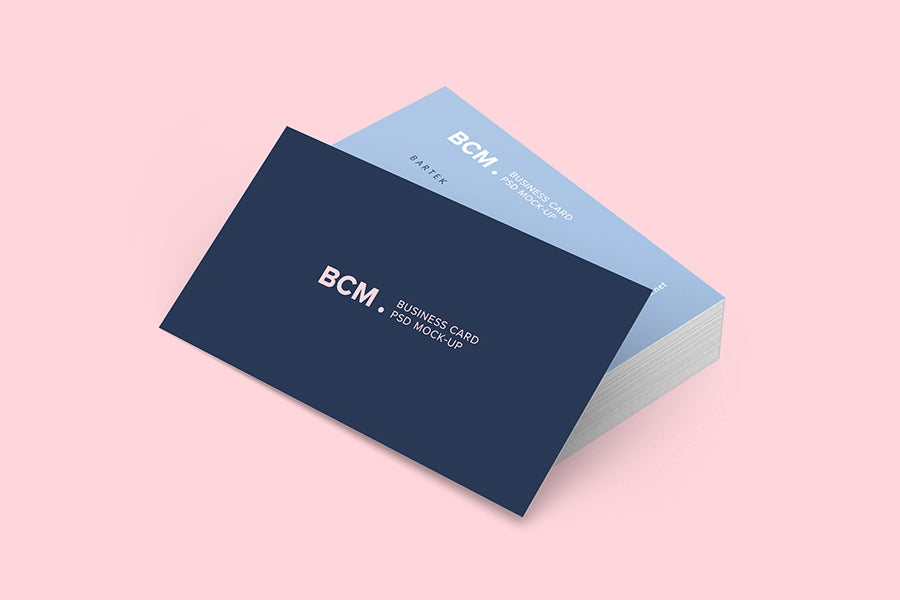 Free Super-Clean Business Card Mockups Stack Size 90x50