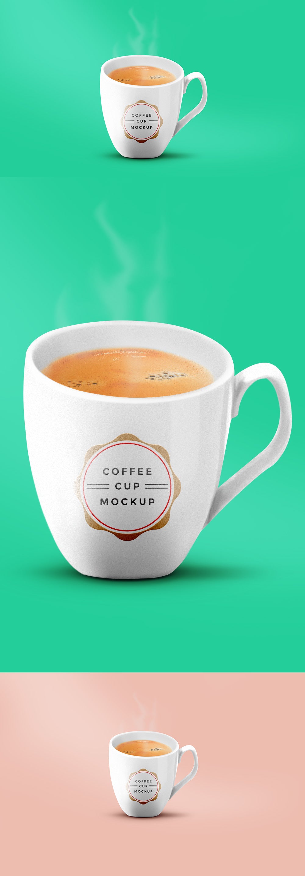 Free Hot Coffee in a Cup Mockup PSD