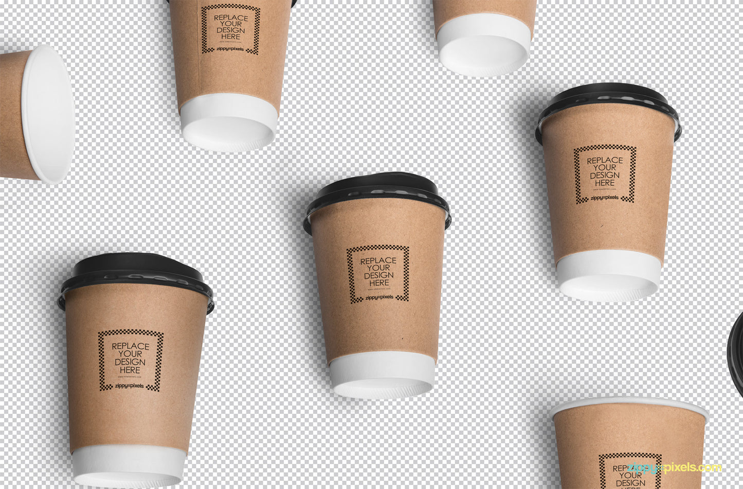 Free (Small, Medium & Large) Coffee Cup Sleeve Mockup PSD - Good