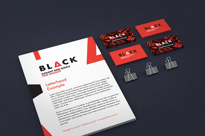 Free Dark Corporate Identity Mockup with Accessories