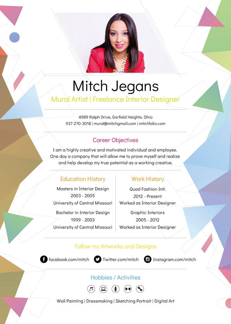 Free Creative Resume CV Template in Photoshop (PSD) and Illustrator (AI)