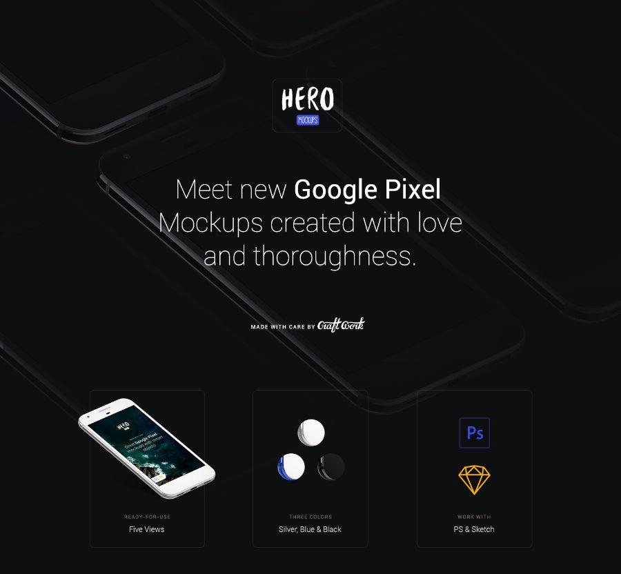 Free HERO Google Pixel Mockup