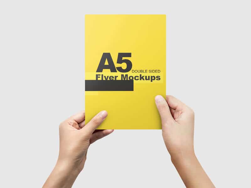 Free Double Sided A5 Flyer Mockups