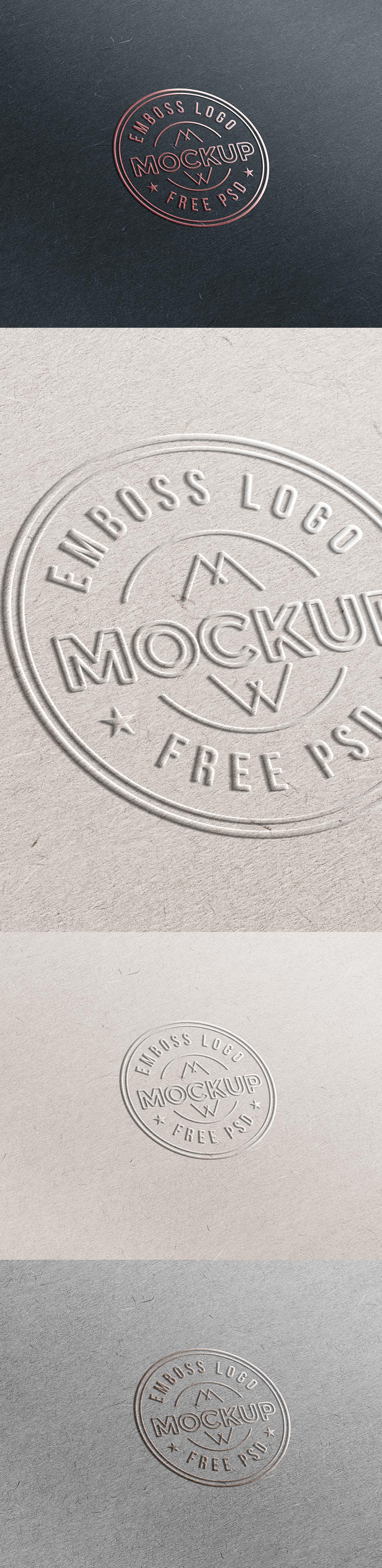 Free Top-Notch Emboss Paper Logo Mockup PSD – CreativeBooster