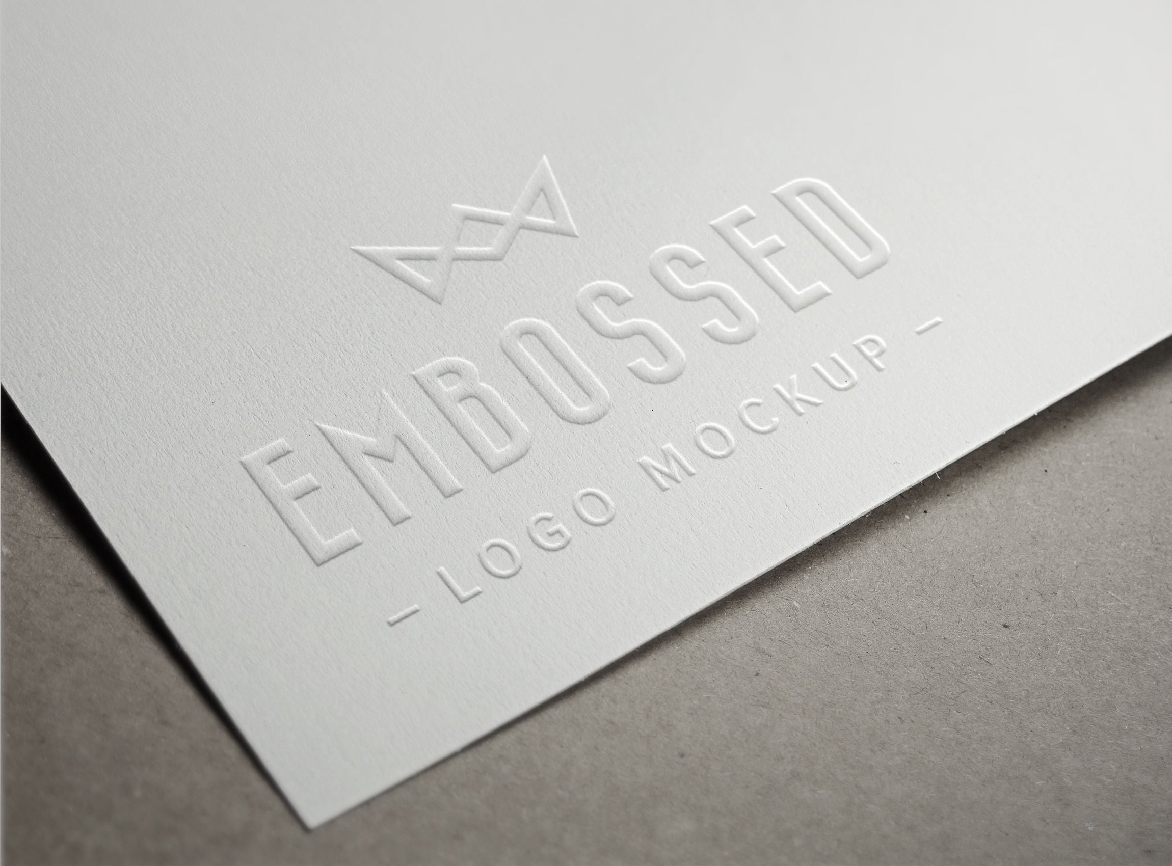 Free Embossed Logo Mockup Psd   CreativeBooster