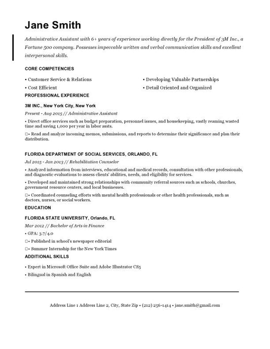 Free Creative Empire State Resume Templates in Microsoft Word Format