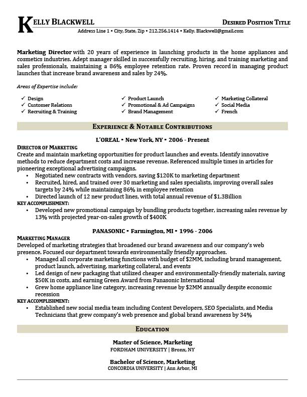 Free Executive Career Resume Templates in Microsoft Word Format