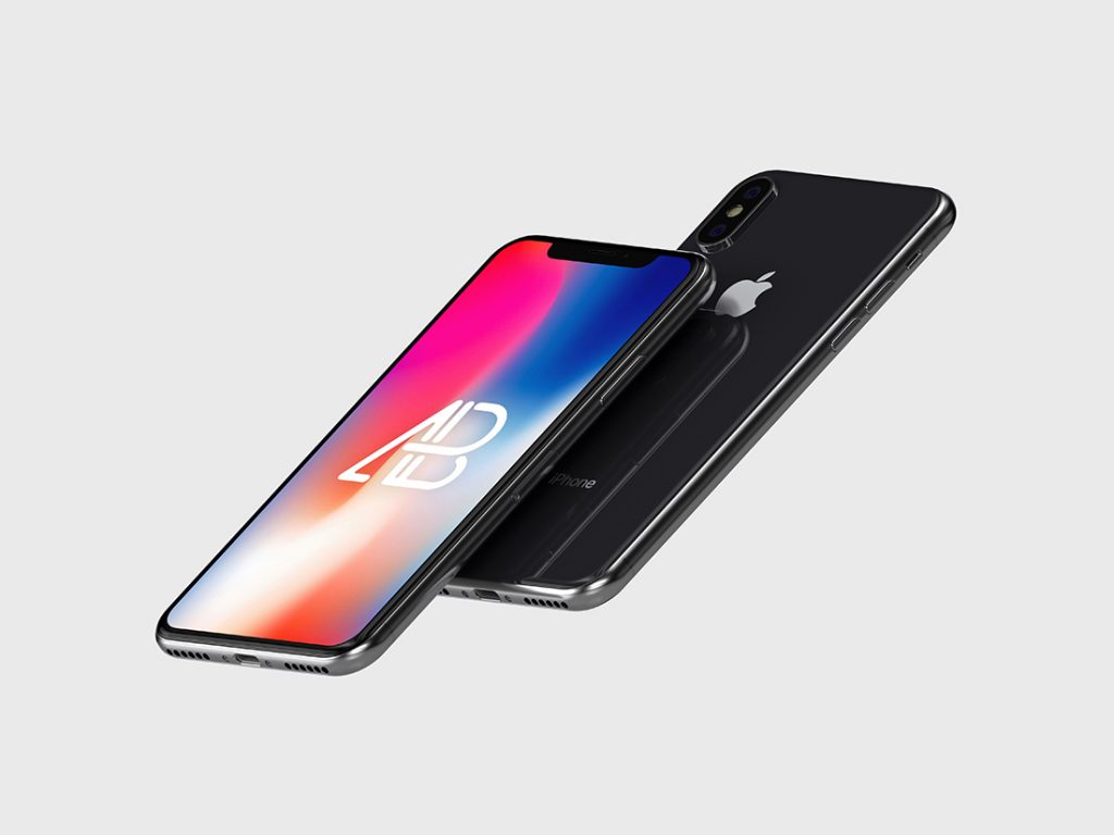 Free Floating High-Resolution iPhone X PSD Mockup