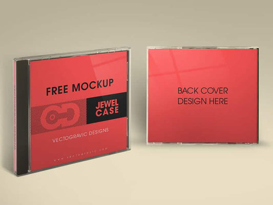 Free Highly Detailed CD Jewel Case Mockup