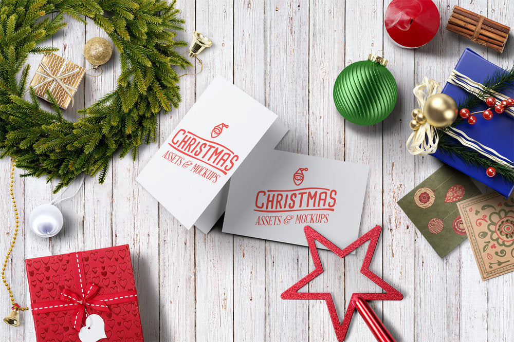 Free Christmas Mockup Scene Pack (and Greeting Card)