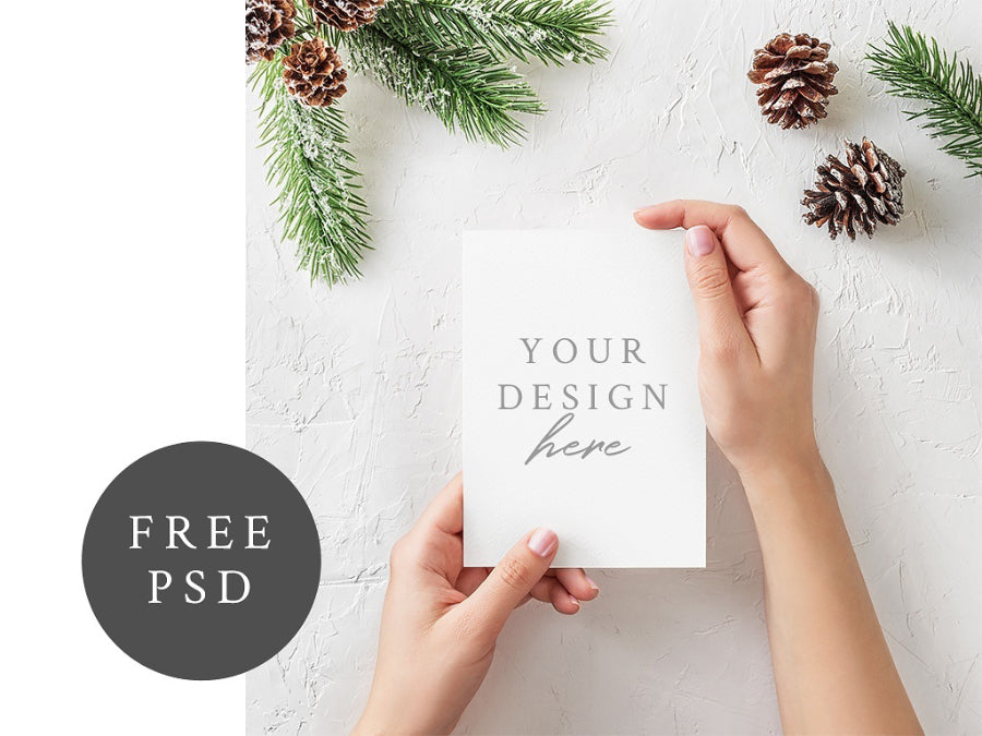Free Christmas Special Card Mockup