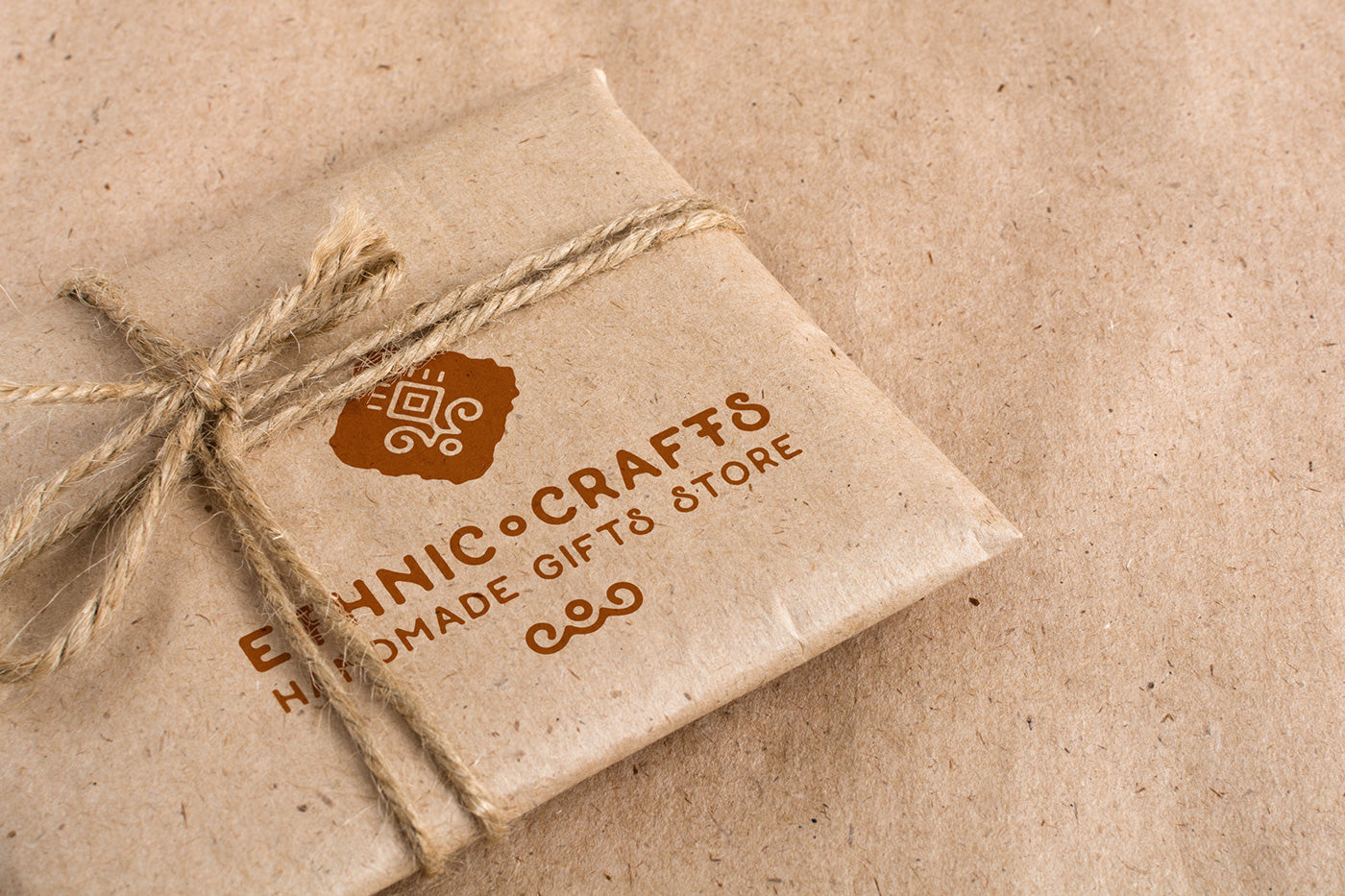 Free Ecology Craft Paper Packaging PSD Mockup
