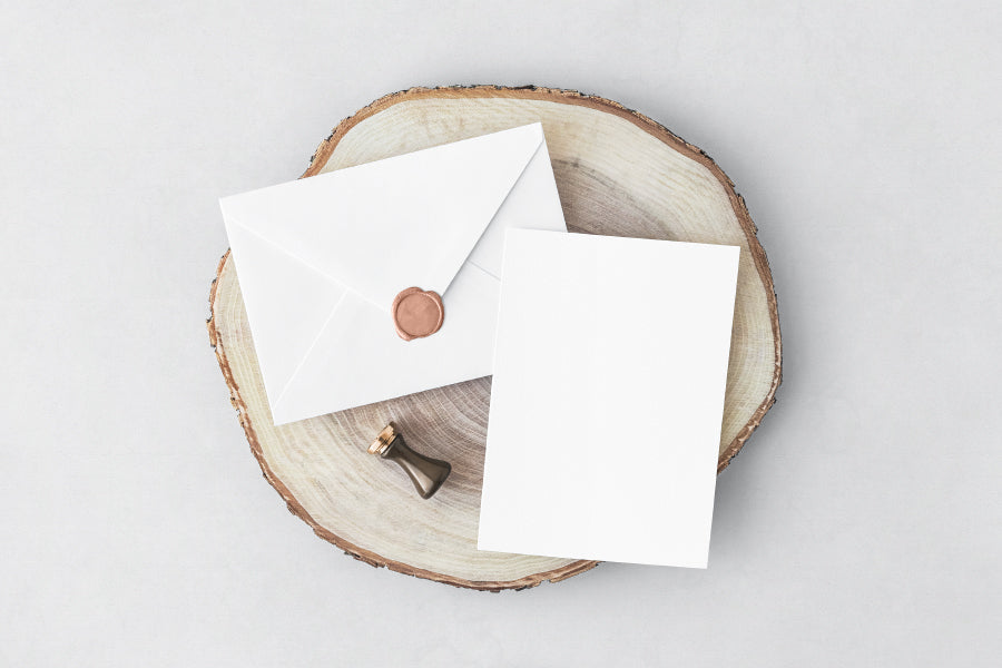 Free White PSD Invitation Card and Envelope