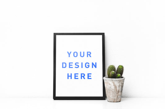 Free Ultra-Clean and White Poster Frame Mockup