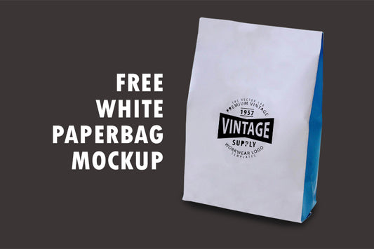Free White Paper Bag Mockup Psd