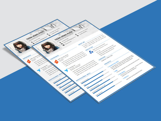 Free Resume CV Template with Simple and Clean Design in Microsoft Word (DOC) Format