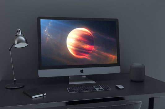 Free iMac Pro PSD Mockup with Space Design