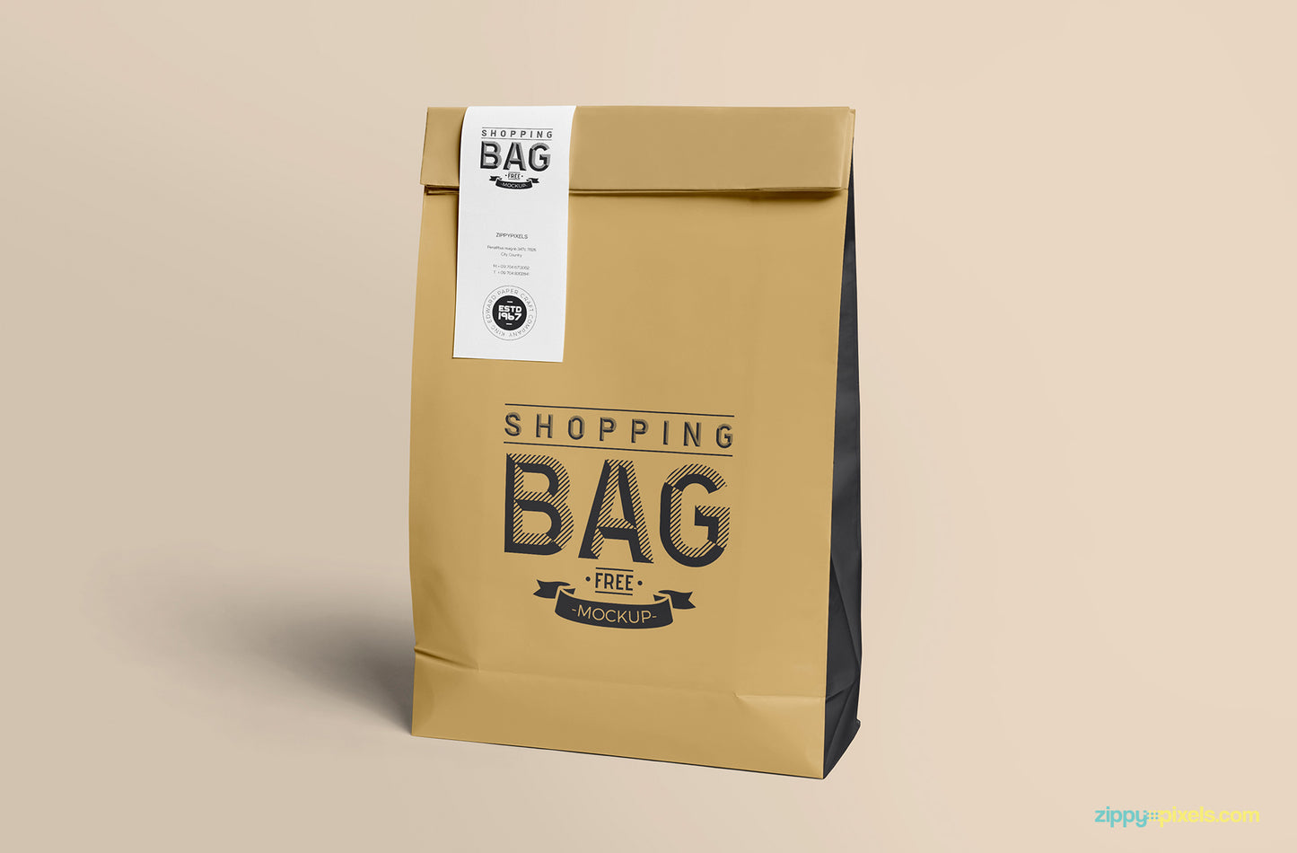 Free Awesome Paper Bag Mock Up