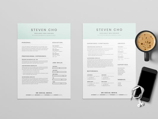 Free Freelancer Resume CV Template in Microsoft Word (DOC) and Indesign (INDD) Formats