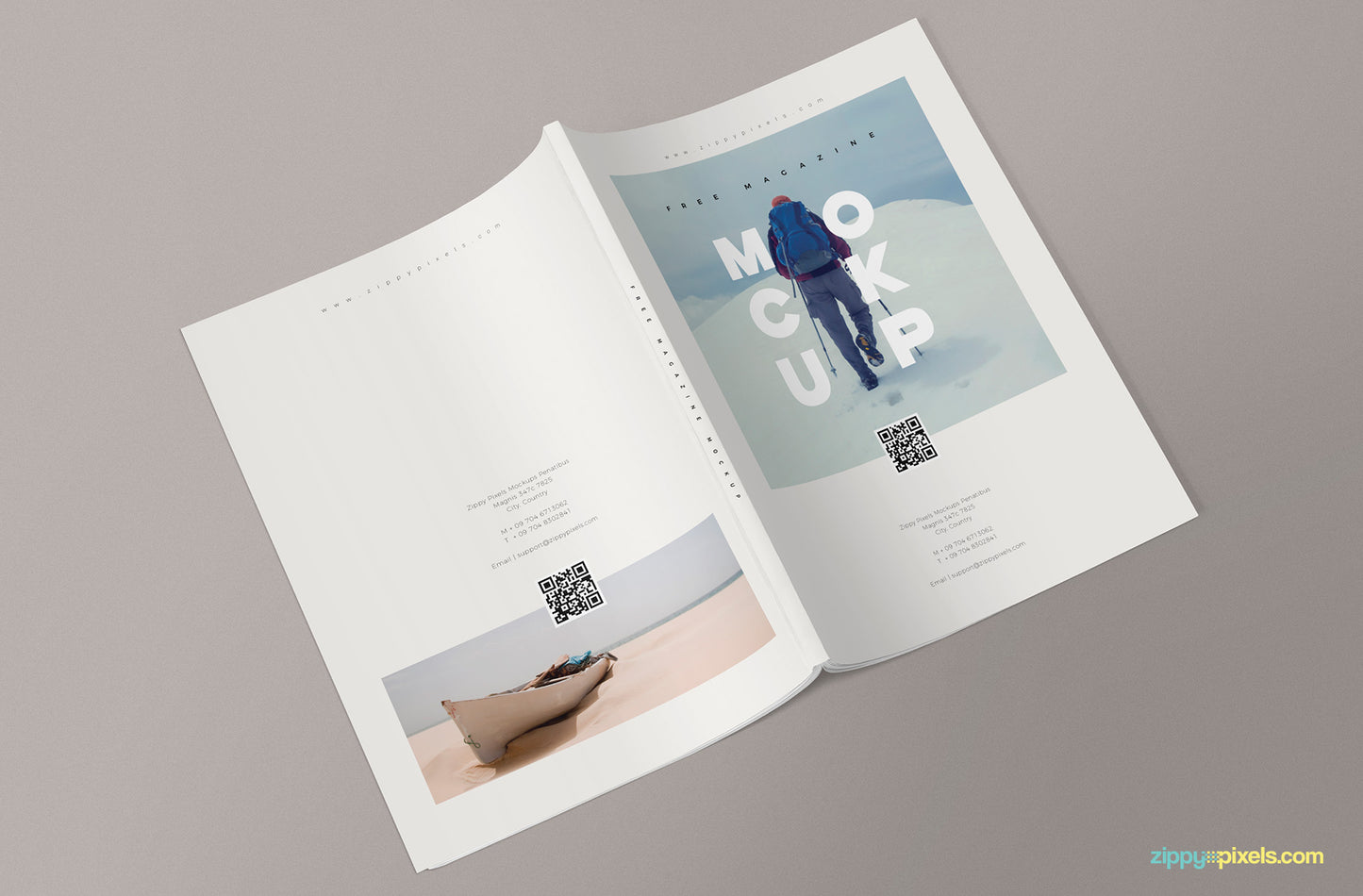 Free 3 Magazine Mockup Design Templates