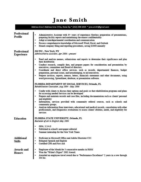 Free Professional Gatsby Resume Templates in Microsoft Word Format