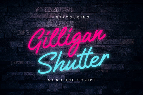 Free Gilligan Shutter Monoline Script