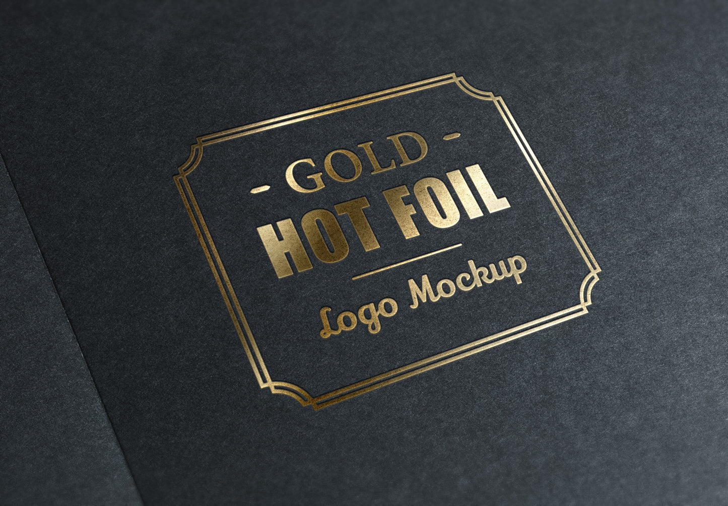 Free Gold Stamping Golden Foil Logo MockUp