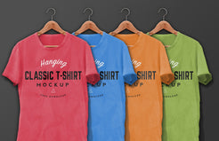 Free Hanging T-Shirt Mockup – CreativeBooster