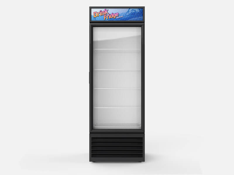 Free Drink Fridge Refrigerator Mockups