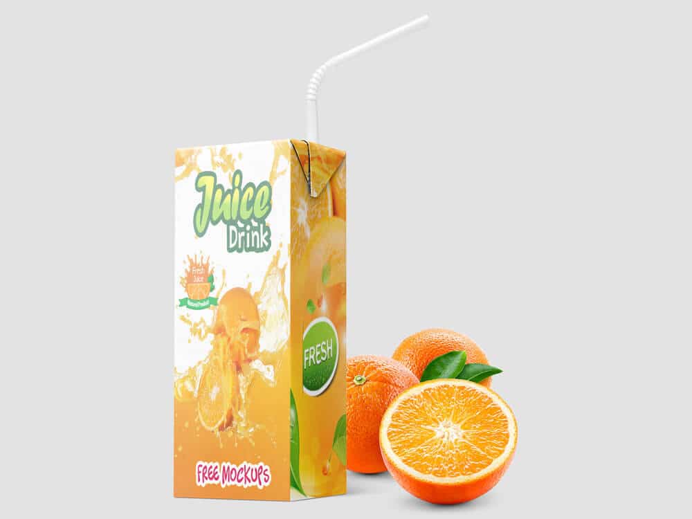 Free Juice Drink Packaging Mockups