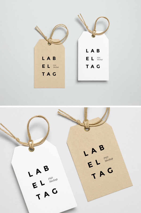 Free Outstanding Label Tag PSD MockUp