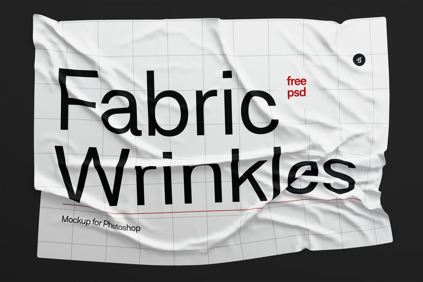 Free Funny Fabric Wrinkles Mockup